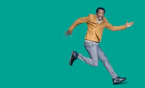 Stephen K Amos: ‘My Feet Are a Disaster’ Plus They’re Connected on the Most Gaunt Legs Imaginable.